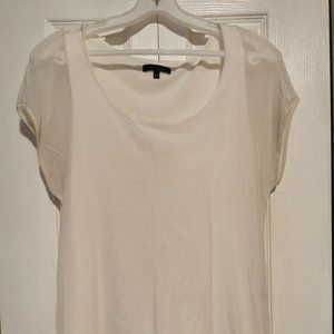 Cream capped  sleeve blouse